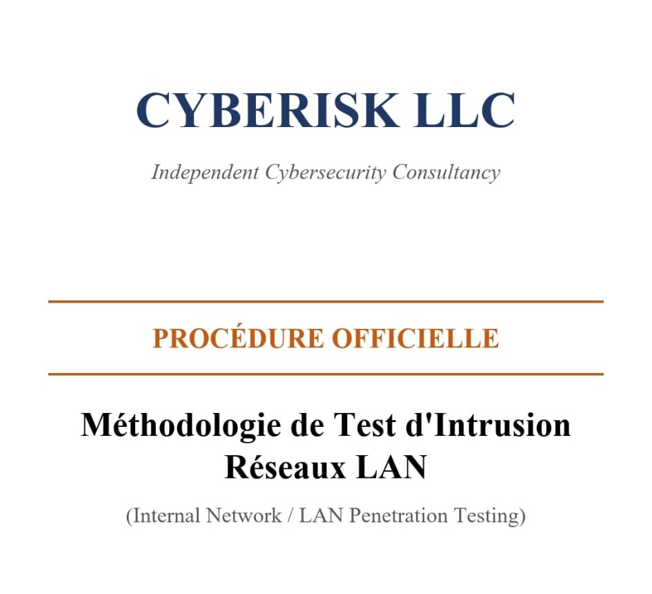 Cover of official procedure CYBERISK-PROC-LAN-001