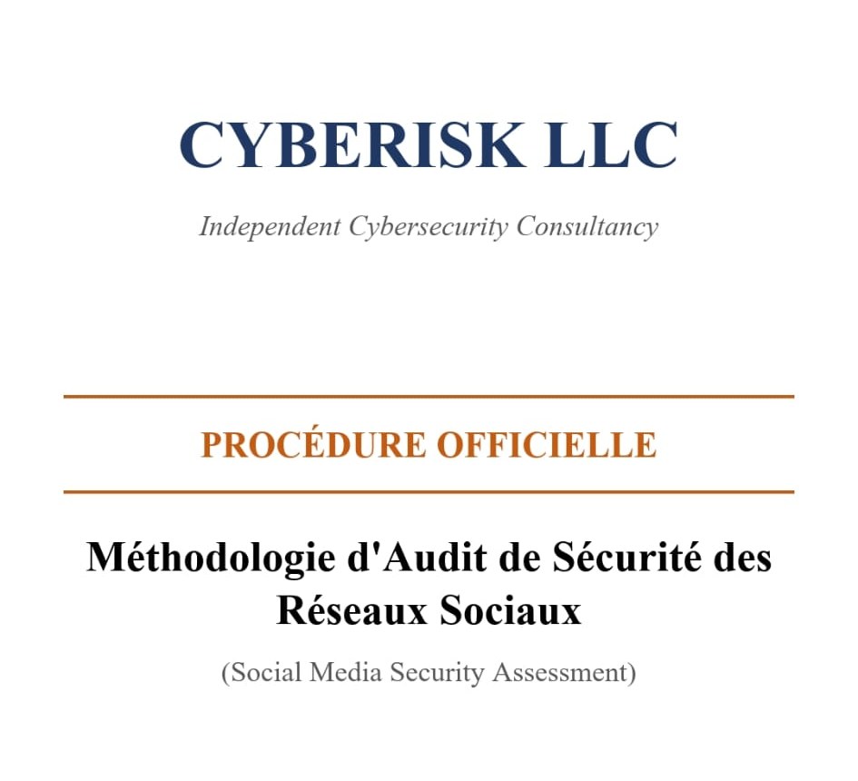 Cover of official procedure CYBERISK-PROC-SOCIAL-001