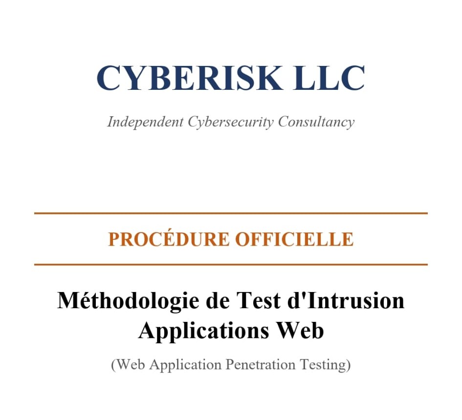 Cover of official procedure CYBERISK-PROC-WEBAPP-001